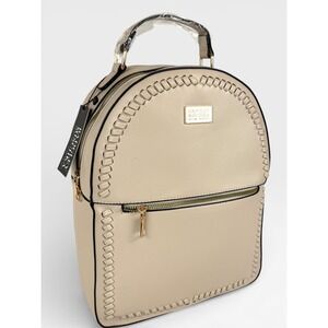 BADGLEY MISCHKA New York The Ann Backpack Purse Vegan Leather Beige NWT